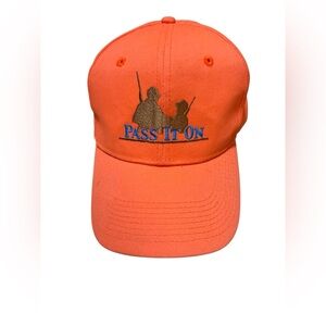 Otto Pre-owned Orange Baseball Cap with Embroidered Design